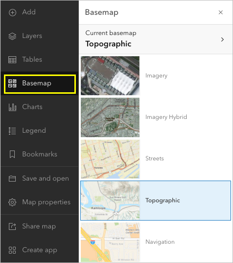 Basemap pane Basemap pane